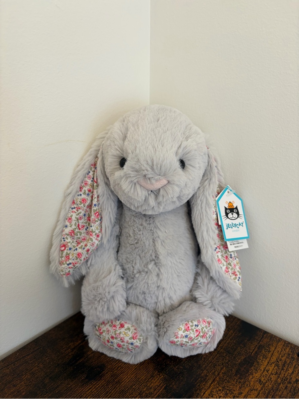 Jellycat Medium Silver Blossom Bunny BNWT